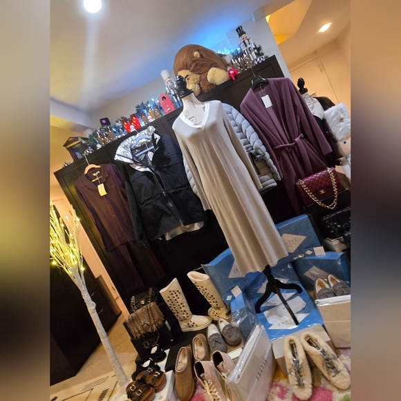 Frette Cascade Luxury Loungewear 2025 NWT  Grey / White Nightgown Silk & Cotton - Picture 1 of 16